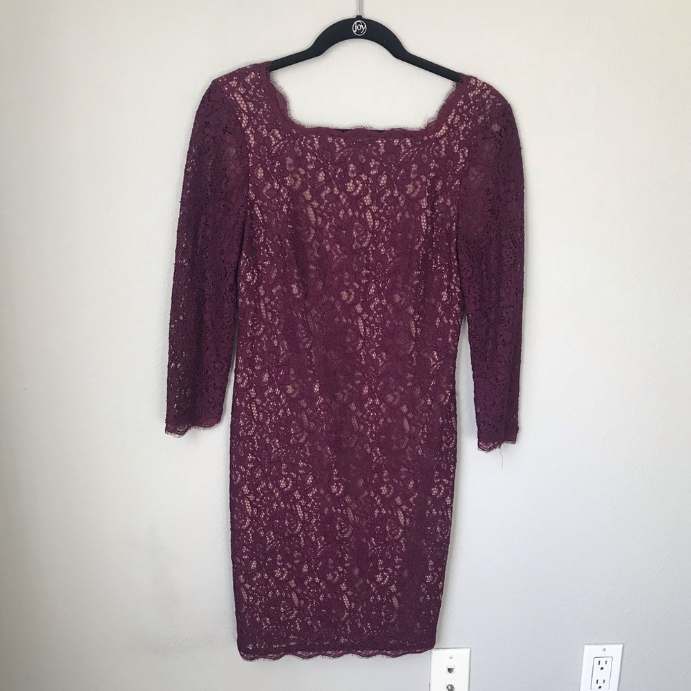 Adrianna Papell Lace Overlay Sheath Dress